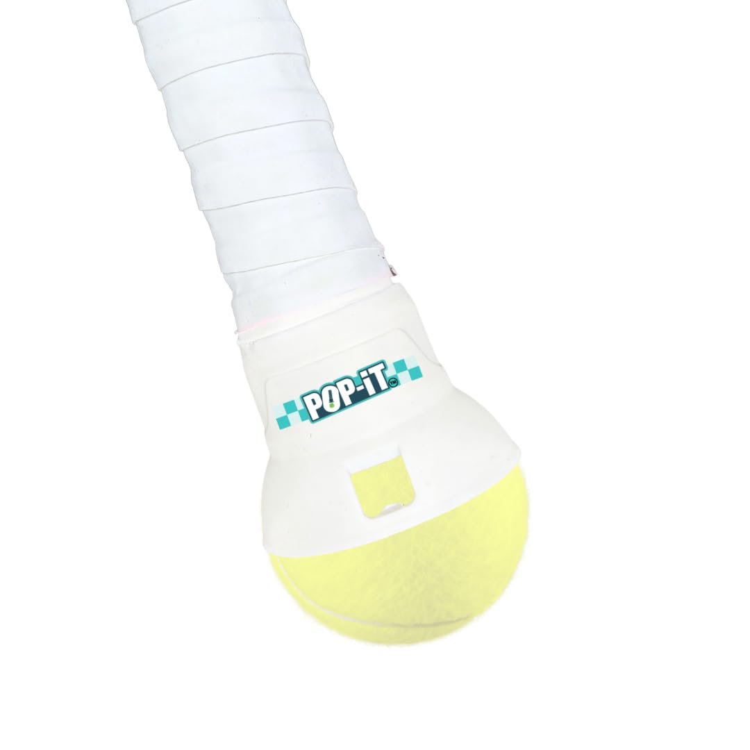 POP-IT Tennis Ball Picker Upper for Racket - No-Bend, Hands-Free Retriever - Fits Most Racquets - Lightweight and Durable Tennis Ball Collector for