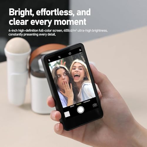 SYNCO XView M4 Wireless Magnetic Phone Vlog Selfie Monitor,4K/1080p Rear Camera Vlog Screen with 164FT Range, Built-in Speaker for YouTube TikTok Live Streaming,Compatible with iPhone/Android - Black by SYNCO - Image 3