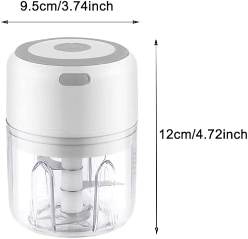 Miniatura 2 de Mini picadora de ajo, potente picadora de ajo, picadora eléctrica de alimentos y cebolla, prensa de ajo, pequeño procesador de alimentos, utensilio