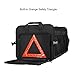 MIU COLOR Foldable Car Trunk Organizer with Mesh Pockets Side Bag Washable Automotive Waterproof Storage Box with Leather Handle Strap Suitable for SUV (Black)