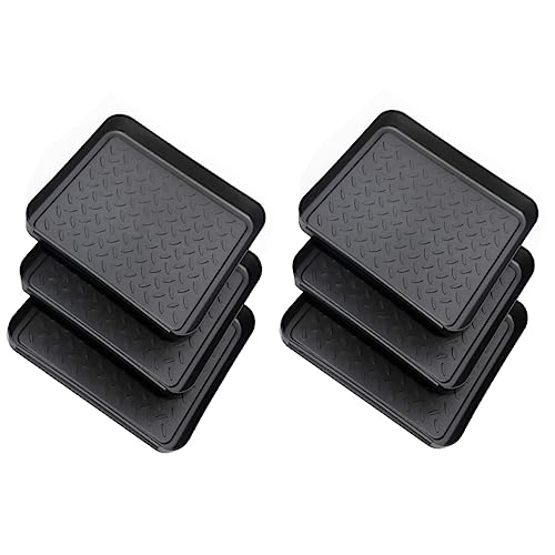 EPIGEIST 3-Piece Shoe Boot Tray Set Waterproof Plastic Shoes Storage Tray for Indoor and Outdoor Use Non-Slip Design for Hallways and Entryways