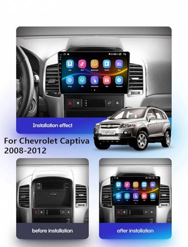 Pantalla de coche para Captiva con Android Auto sin cables, Bluetooth y 64G de espacio 2