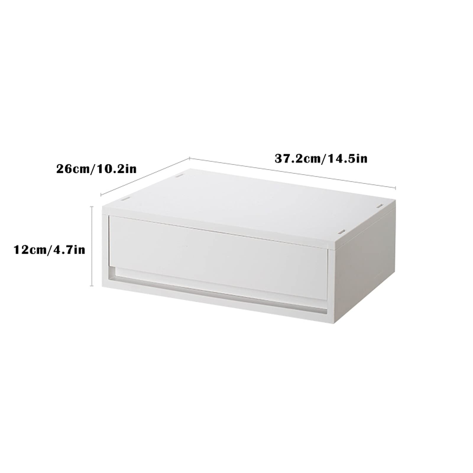 Caja de almacenaje Gris White Office Storage con caja de la organización de almacenamiento de escritorio de cajones para cuadernos, archivos, lápices y suministros de oficina en casa Caja de almacenam