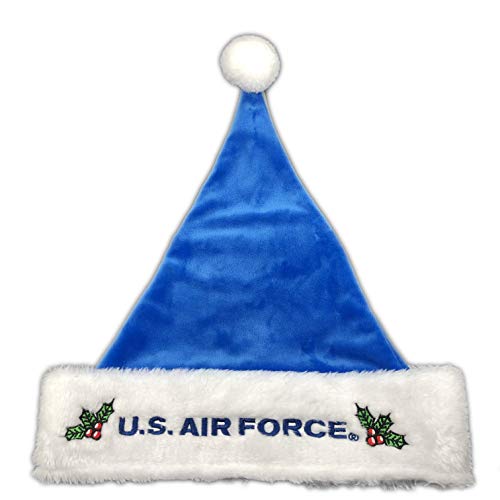 USA Air Force Christmas Santa Hat, Blue and Grey