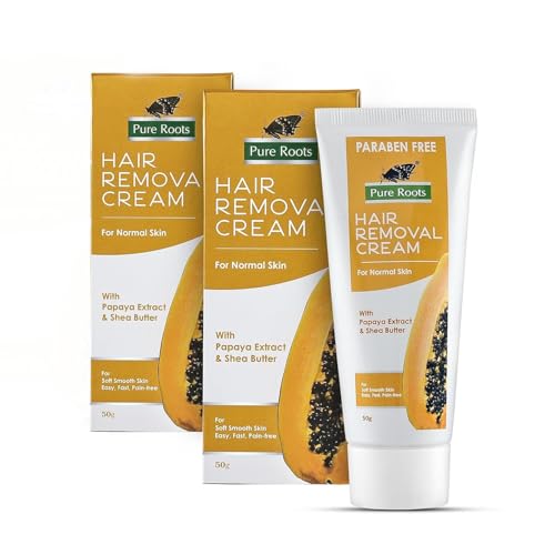 Image of Pure Roots Hair Removal Cream 50g Pack of 3 Combo (PAPAYA 50G PK2)