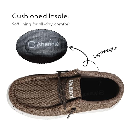 Image of Ahannie Kids Slip On Loafers, Boys Girls Casual Dress Shoes | Lightweight comfort,breathable,school or everyday wear