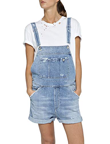 REPLAY W1030 .000.50c 456 Pantalones Cortos, Azul (Light Blue 10), W25 (Talla...