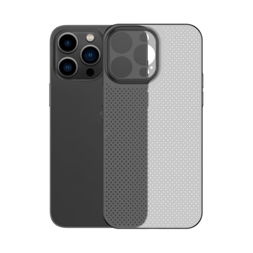 Coque de refroidissement iPhone 11 12 13 14 15 Pro Max rigide mate antichoc grise