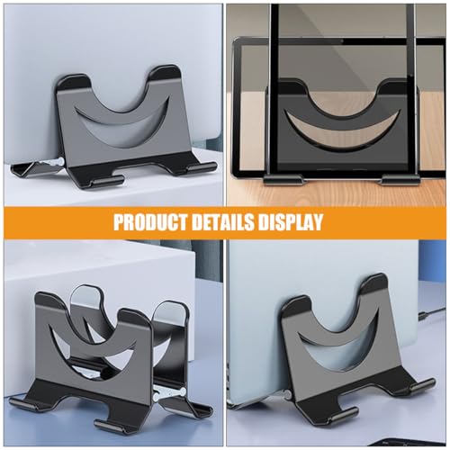 Soporte vertical para laptop Toddmomy en aluminio negro miniatura 6