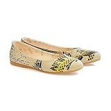 GOBY Damen Ballerina, Creme, 36 EU
