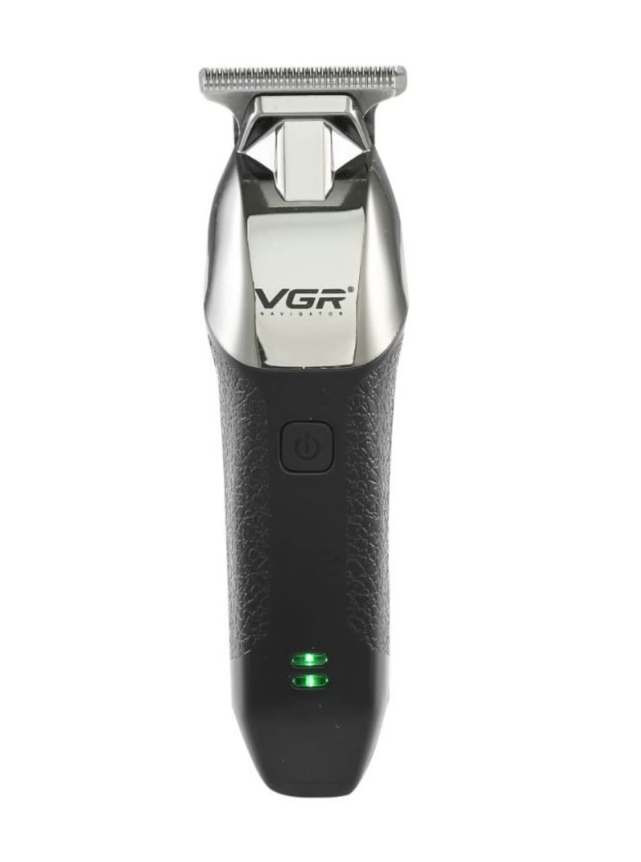 Close-up of the VGR V-171 hair trimmer's stainless steel blade.