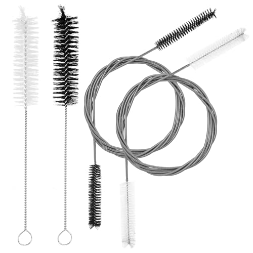 4 Pcs Desatascador Fregadero, 200cm Cepillo de Limpieza para Tuberías, Desatascador de Tuberias de Doble Cabezal Flexibles para Limpieza de Desagüe Cocina y Baño Limpia Tuberias(2 Cortas, 2 Largas)