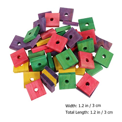 100 stuks papegaai houten clip speelgoed vogel spelen speelgoed papegaaienbeet speelgoed (gemengde kleur) - Afbeelding 6