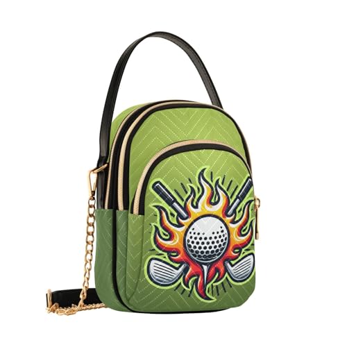 Image of MCHIVER Golf Crossbody Bag for Women Cell Phone Purse Wallet with Removable Chain Shoulder Handbag