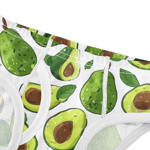 Wusikd Avocado Boys' Underwear Cotton White Boys Briefs Soft Toddler Underwear 2T4