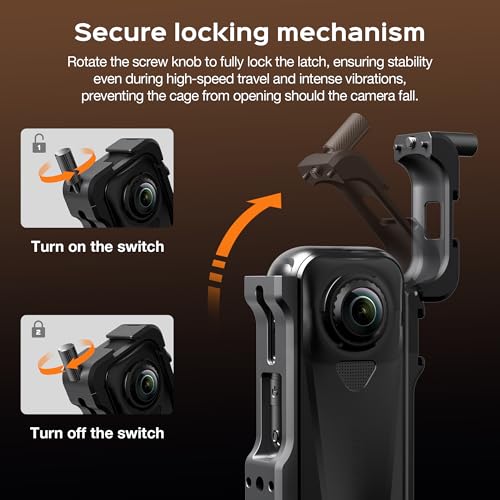 Image of AMAZEAR Metal Protective Case for Insta360 X4 Air Accessories, Insta 360 X4 Air Multifunction Utility Frame Aluminum Cage with Stronger Construction, Quick-Release Adapter, Various Expansion Mounts
