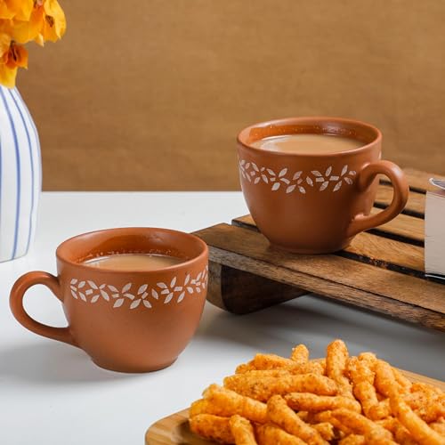 Comparison: Best Ceramic Kulhad Cups 10 Desi Favors Floral Ceramic Tea Cup | Indian Ceramic Tea Cups | Kulhar Kulhad Cups | Traditional Chai Coffee Teacups, Clay Mugs, Camping Mug, Coffee Mugs for Hot Drinks - 2.15x3.14 Inch (Pack of 6)