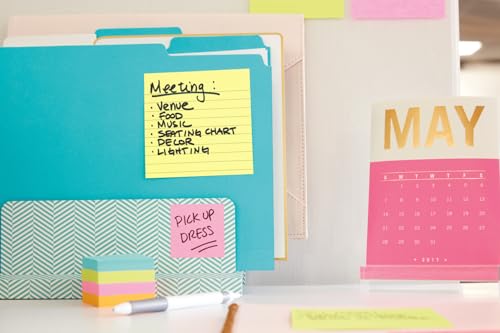 Post-it Notes super adhésifs feuillets lignés bloc notes jaune repositionnable 101x101 mm - 3