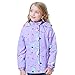 SXSHUN Veste Imperméable Enfant Fille Matériau Réfléchissant Peluche Avec Capuche Sports 4-9 Ans Blouson Épais Course Randonnée Marche Camping Coupe Vent Manches Longues Quotidien Printemps Automne