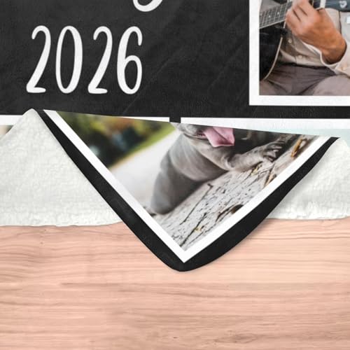 Image of inkArts Custom Blanket with Photo, Personalized Blanket, Customized Photo Blankets, Custom Picture Blankets, Personalized Photo Gifts for Women Men Mom Dad Baby Kid Family Pet