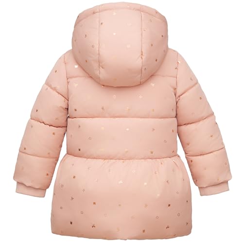 Rokka&Rolla Toddler Girls' Soft Faux Mini-Fur Lined Puffer Jacket Winter Coat2
