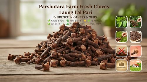 Image of Parshutara Farm Whole Cloves (Lal Pari) 50g | Premium Long Clove | Aromatic Garam Masala Spice for Cooking