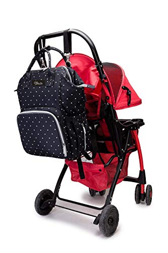 Milky Chic Mommy Diaper Bag- Waterproof Usb Charging Port Stroller Straps Changing Pad (Dots) #TOP7