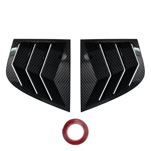 Persiana de ventana para Kia Stinger con diseño aerodinámico tipo cuchara y acabado carbono