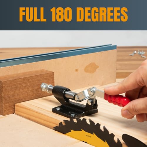 Image of POWERTEC 2PK Push Pull Toggle Clamp, 500lbs Holding Capacity, 305CM Quick Release Push Pull lever Clamp, Stroke Clamp for Welding, Woodworking Jigs and Fixtures, Pocket Hole Jigs, CNC (20318-P2V)
