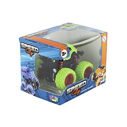 Carrinho Miniatura Monster Truck Pick up c/Fricção - BBR Toys (Verde)
