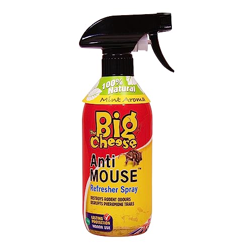 The Big Cheese Anti Mouse Refresher Spray - 500 ml Mouse Biting and Chewing Deterrent/Repellent Mint Scented Non-Toxic Ready-To-Use