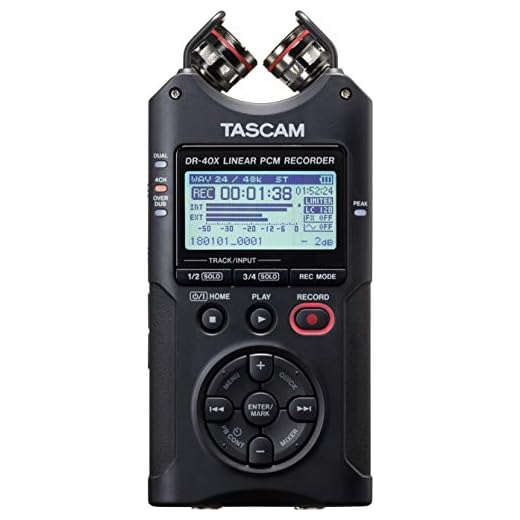 Tascam DR-40X grabadora de audio portátil de 4 pistas, usb2.0