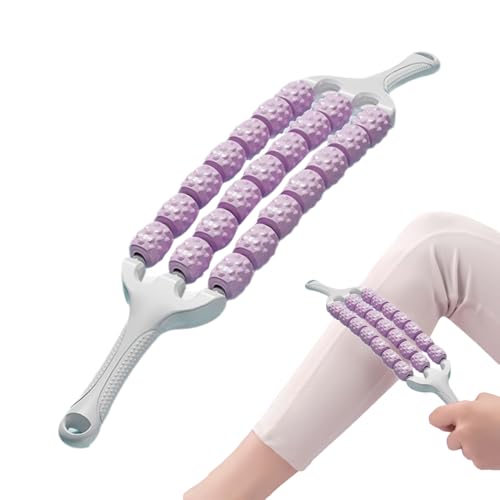 Djowyh Rouleau de massage musculaire - Rouleau de massage ergonomique des fascias - Pour la régénération musculaire - Soin des articulations - Appareil de fitness pour l'entraînement des pieds, du