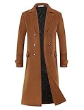 APTRO Mens Wool Coats Long Coats Thick Winter Jacket Elegant Outwear 80% Wool Trench Coat 1818 Camel M