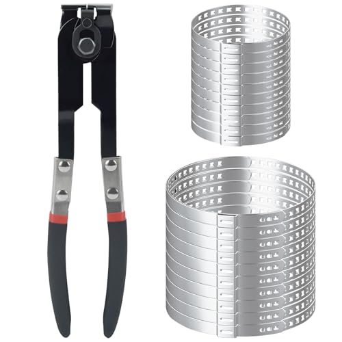 Thsakzo Cv Boot Clamp Pliers Black Heavy Duty Cv Boot Clamp Tool With 20 Crimp Bands For Auto And ATV Most Cars