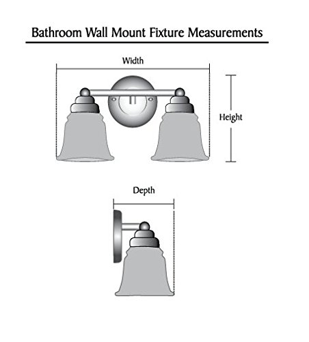 Image of Aspen Creative 62220, Three-Light Metal Bathroom Vanity Wall Light Fixture, 22 inch Wide, Transitional Design in Satin Nickel