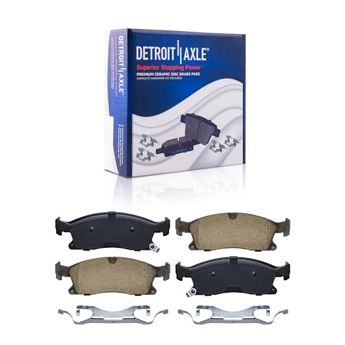 Image of Detroit Axle - Front Brake Kit for Mercedes-Benz GLE350 ML250 ML350 GLE300d, Drilled and Slotted Disc Brakes Rotors Ceramic Brake Pads with Hardware Replacement : 13.78 inch inch Rotor