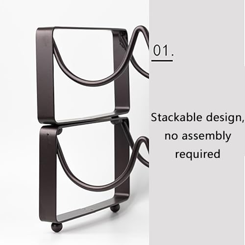 Casier à bouteilles durable et stable de couleur brune au design compact et soigné