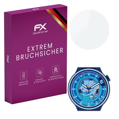 atFoliX Plastic Glass Protective Film compatible with Swatch Second Home Glass Protector, 9H Hybrid-Glass FX Screen Protector