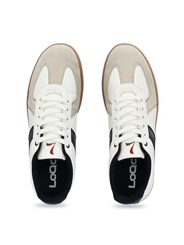 Image of LOQO Men's Lugo White-Navy Sneakers