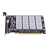 4) Ne prend en charge que les cartes mères avec canaux PCI-E amovibles bifurcation ; contrôle le fonctionnement de quatre disques en fonction du canal PCIE de la carte mère, la carte mère sans signal PCIE ne peut reconnaître qu'un seul disque ; conception NVME à quatre disques, installation stable, peut exécuter quatre disques NVME à pleine vitesse en même temps.