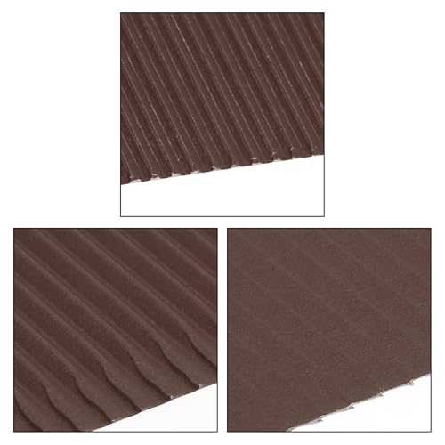 Image of uxcell 10pcs Corrugated Cardboard Paper Sheets,Coffee,14 inch x 10inch,for Craft and DIY Projects