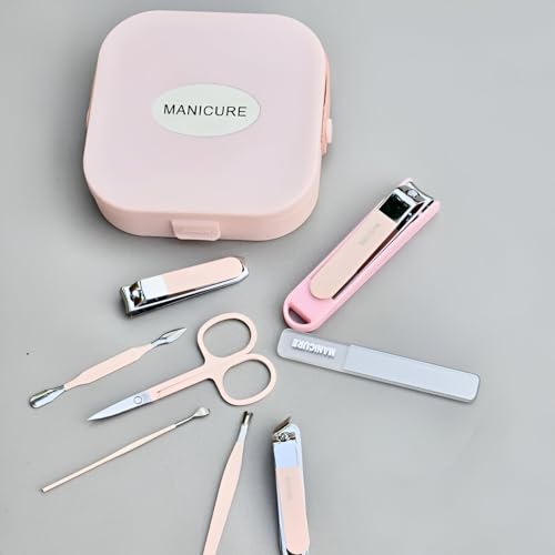 Image of 8 in 1 Nail Clipper Set - Professional Manicure & Pedicure Kit for Men & Women Portable Nail Clippers Set Stainless Steel Fingernail Clippers Personal Grooming Kits