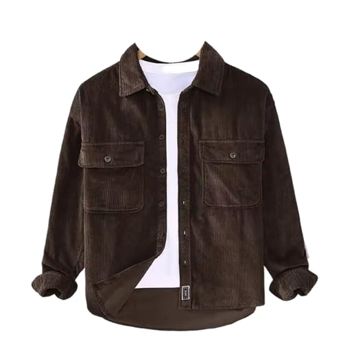 Amazon.com: Japanese Retro Casual Loose Long Sleeve Corduroy