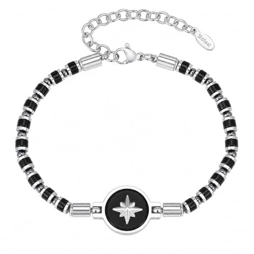 Pulsera Compass para Hombre con Piedras Naturales miniatura 1