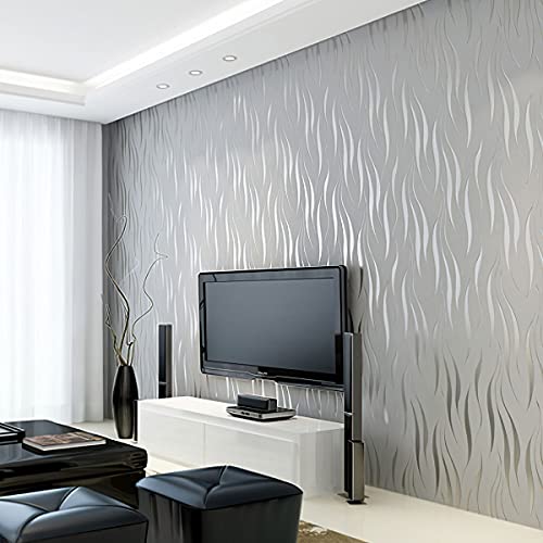 Yuyiqi Non-Woven 3D Wallpaper, Length 20.8'' Width 393'' Per Roll, Modern Print Fashion Wallpapers For Livingroom, Bathroom, (Need Glue And Wallpaper Powder) #TOP1