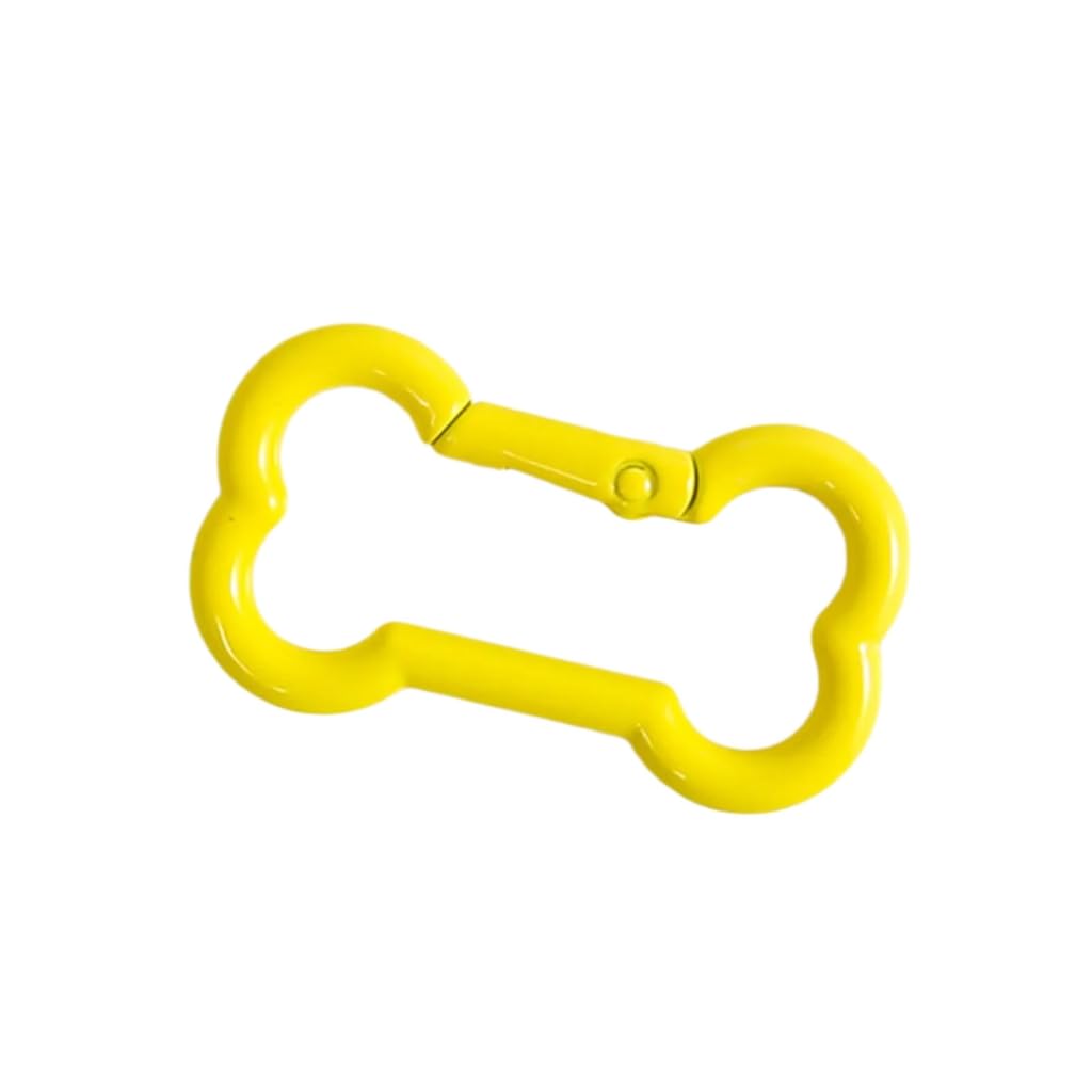 Elnwnnkc Vibrant Bone Keychain Spring Clasp for Pet Lovers Crafting Alloy Jewelry