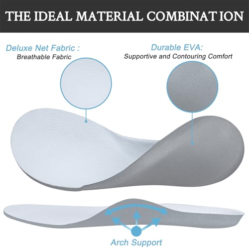 Image of Endoto Insoles for Nike Air Force 1 / Jordan 4 / AJ4 Sneakers, Replacement EVA Inner Sole Inserts for Airforce One /for AF1 Men & Women Shoes