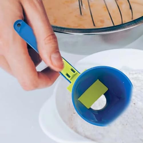 2PCS Funnel Protein Powder Scoop Anti-Spill Scoops with Sliding Base for Coffee & Sports Drink 2 in 1 Measuring Slide Scoop Funnel for Precise Measurement - Image 4