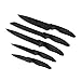 Produktbild Relaxdays, schwarz, Küchenmesser 5-teilig, Edelstahl, Messerset, Kochmesser, Allzweckmesser, rostfrei, Obstmesser, Black, Standard